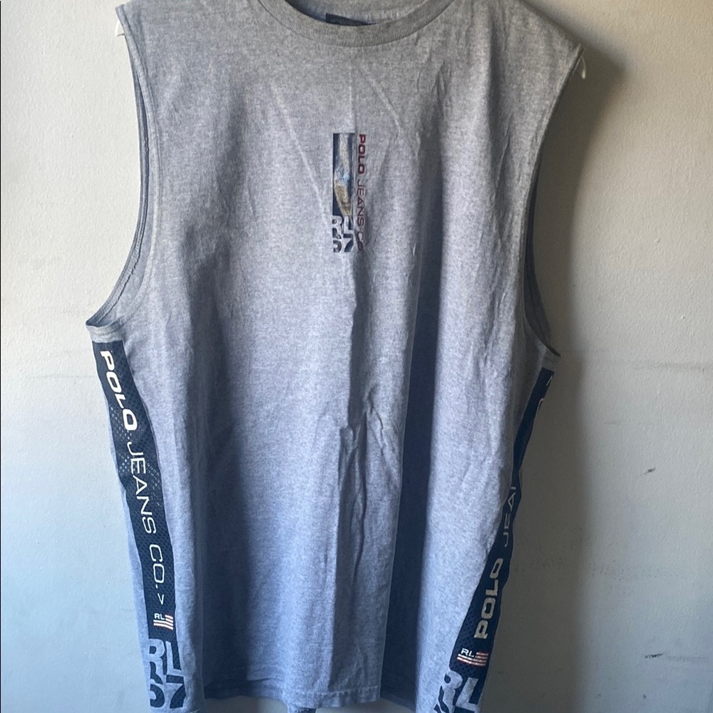 Vintage Gray Sleeveless Polo Jeans Co. Shirt